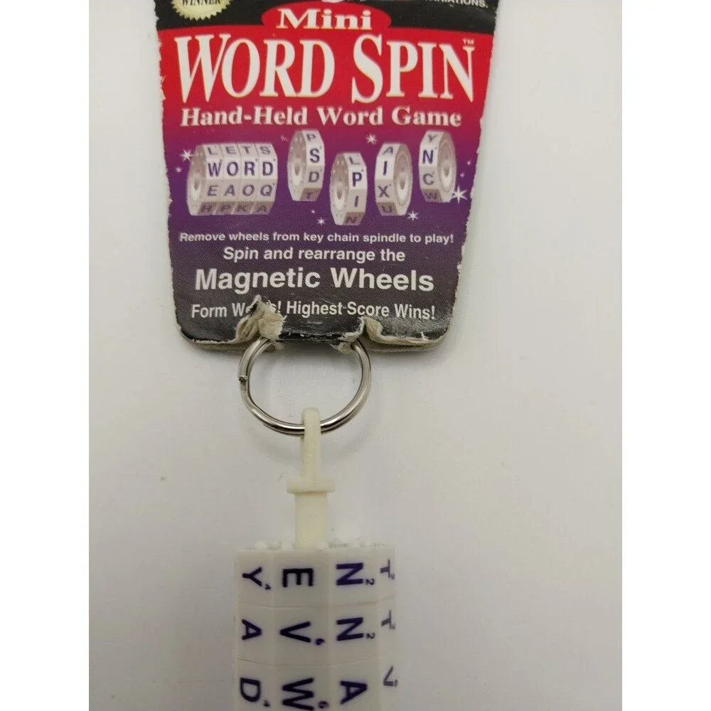 VTG Word Spin Hand-Held Word Game 1995 by Geospace Magnetics Mini Rare New